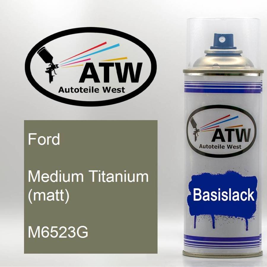 Ford, Medium Titanium (matt), M6523G: 400ml Sprühdose, von ATW Autoteile West.
